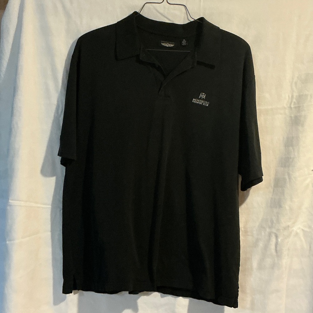 Men's Black Polo with Subtle Chest Logo